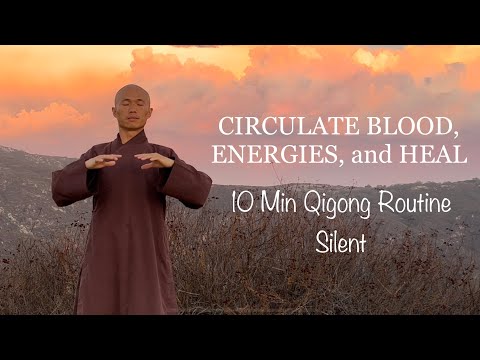 CIRCULATE BLOOD, ENERGY, and HEAL | 10 Min Qigong Daily Routine ( Silent)