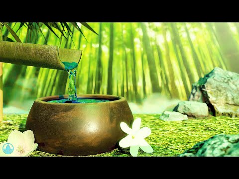 12 Hours Serene Bamboo Fountain Sounds and Relaxing Music for Stress Relief